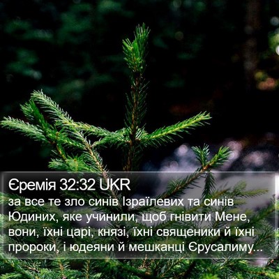 Єремія 32:32 UKR Bible Verse Image