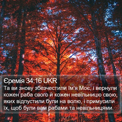 Єремія 34:16 UKR Bible Verse Image