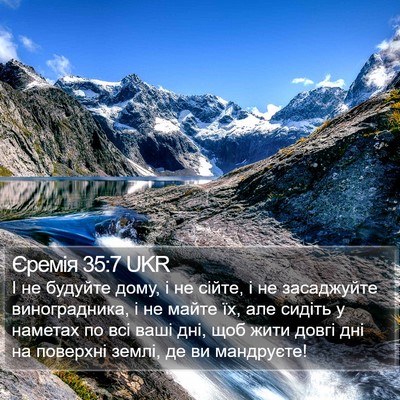 Єремія 35:7 UKR Bible Verse Image