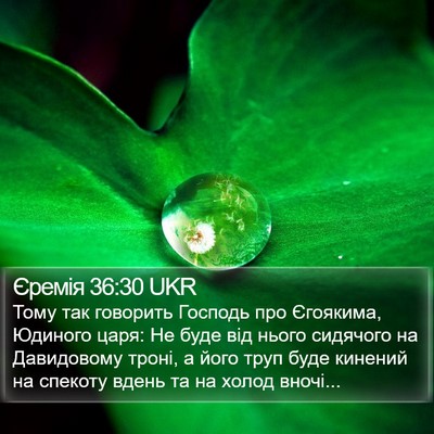 Єремія 36:30 UKR Bible Verse Image