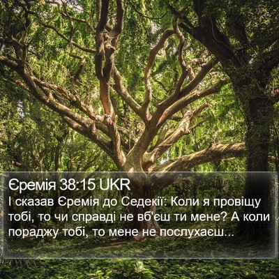 Єремія 38:15 UKR Bible Verse Image