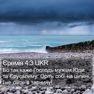 Єремія 4:3 UKR Bible Verse Image