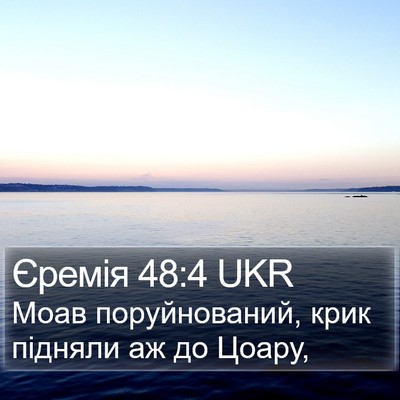 Єремія 48:4 UKR Bible Verse Image