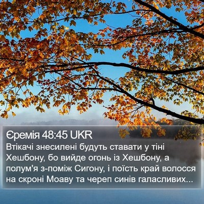 Єремія 48:45 UKR Bible Verse Image