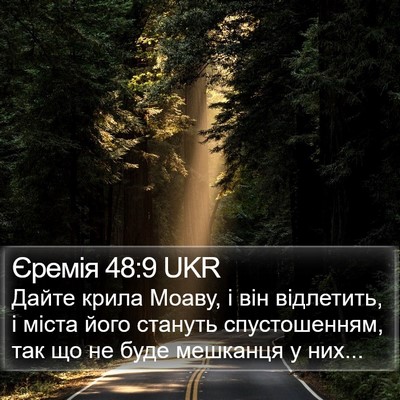 Єремія 48:9 UKR Bible Verse Image