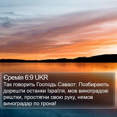 Єремія 6:9 UKR Bible Verse Image