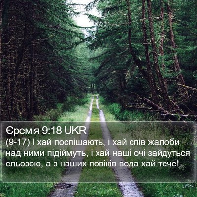 Єремія 9:18 UKR Bible Verse Image