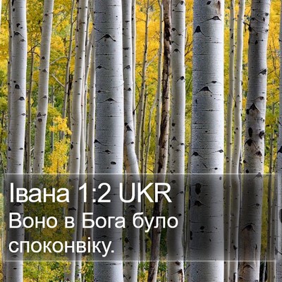 Івана 1:2 UKR Bible Verse Image
