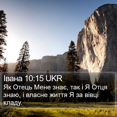 Івана 10:15 UKR Bible Verse Image