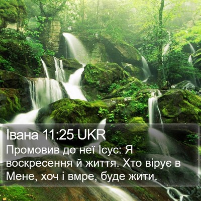 Івана 11:25 UKR Bible Verse Image