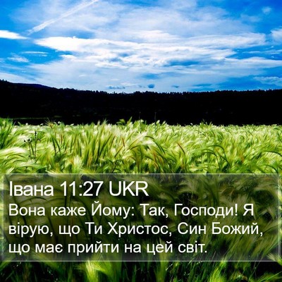 Івана 11:27 UKR Bible Verse Image