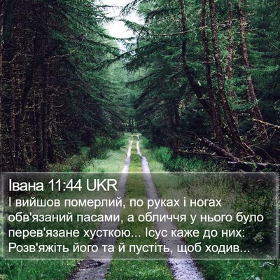 Івана 11:44 UKR Bible Verse Image