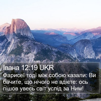 Івана 12:19 UKR Bible Verse Image