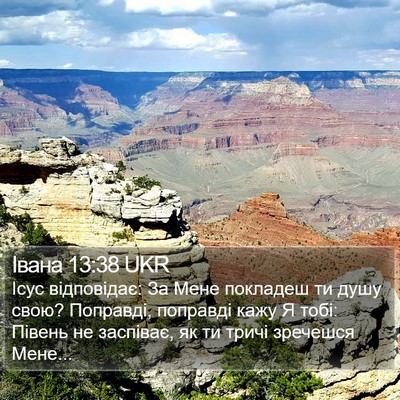 Івана 13:38 UKR Bible Verse Image