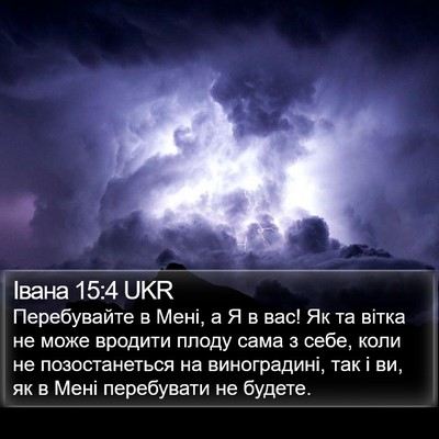 Івана 15:4 UKR Bible Verse Image