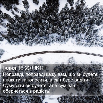 Івана 16:20 UKR Bible Verse Image