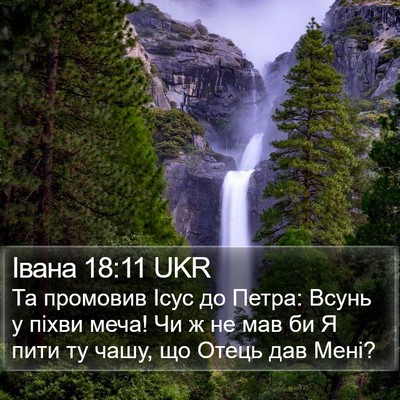 Івана 18:11 UKR Bible Verse Image