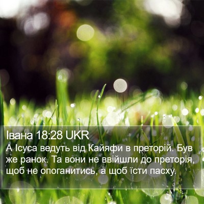 Івана 18:28 UKR Bible Verse Image