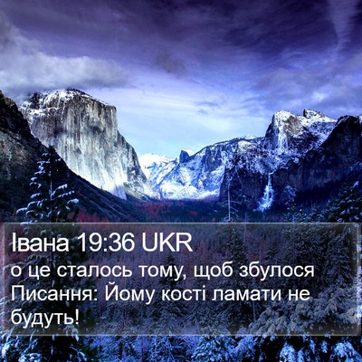 Івана 19:36 UKR Bible Verse Image