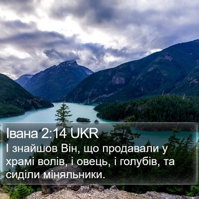 Івана 2:14 UKR Bible Verse Image