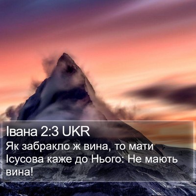 Івана 2:3 UKR Bible Verse Image
