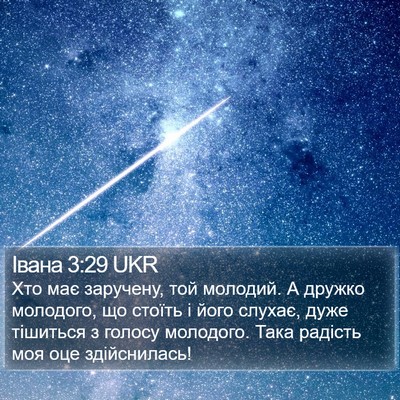 Івана 3:29 UKR Bible Verse Image