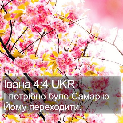 Івана 4:4 UKR Bible Verse Image