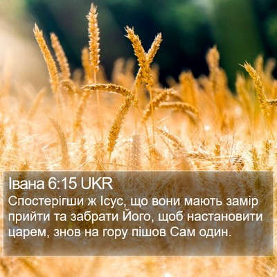Івана 6:15 UKR Bible Verse Image