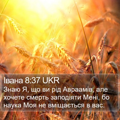 Івана 8:37 UKR Bible Verse Image