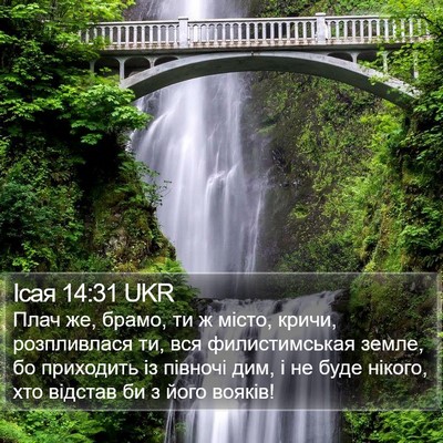 Ісая 14:31 UKR Bible Verse Image