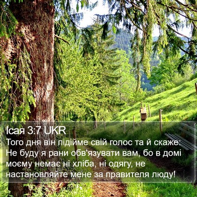 Ісая 3:7 UKR Bible Verse Image