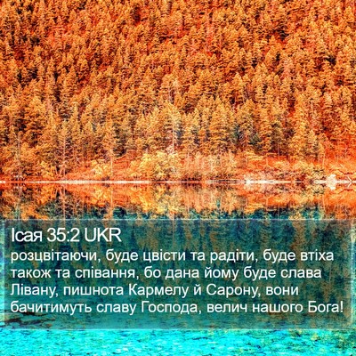 Ісая 35:2 UKR Bible Verse Image