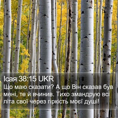 Ісая 38:15 UKR Bible Verse Image