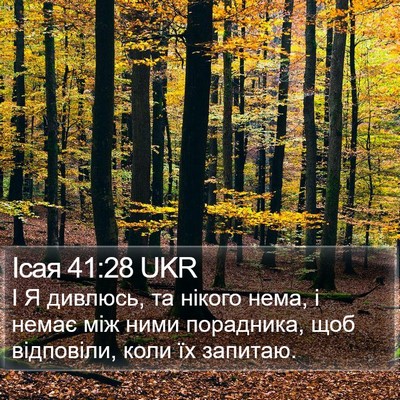 Ісая 41:28 UKR Bible Verse Image