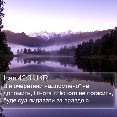 Ісая 42:3 UKR Bible Verse Image