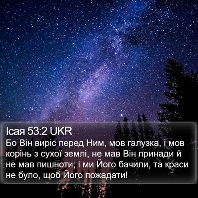 Ісая 53:2 UKR Bible Verse Image