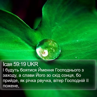 Ісая 59:19 UKR Bible Verse Image