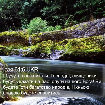 Ісая 61:6 UKR Bible Verse Image