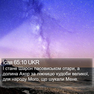 Ісая 65:10 UKR Bible Verse Image