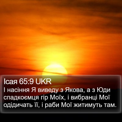 Ісая 65:9 UKR Bible Verse Image
