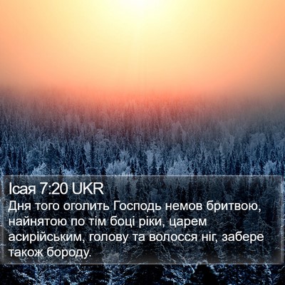 Ісая 7:20 UKR Bible Verse Image