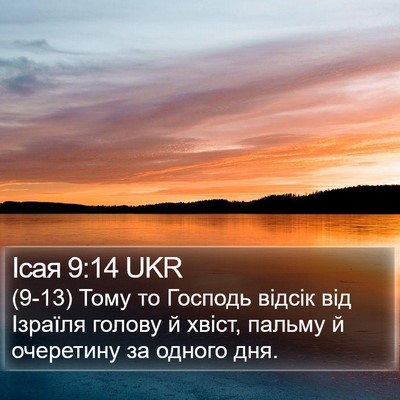 Ісая 9:14 UKR Bible Verse Image