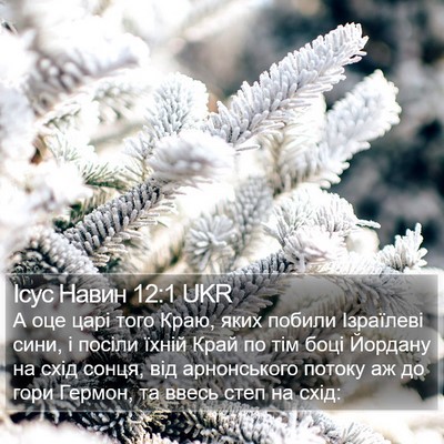 Ісус Навин 12:1 UKR Bible Verse Image