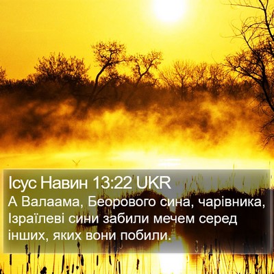 Ісус Навин 13:22 UKR Bible Verse Image
