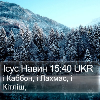 Ісус Навин 15:40 UKR Bible Verse Image