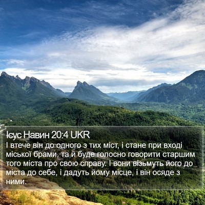 Ісус Навин 20:4 UKR Bible Verse Image