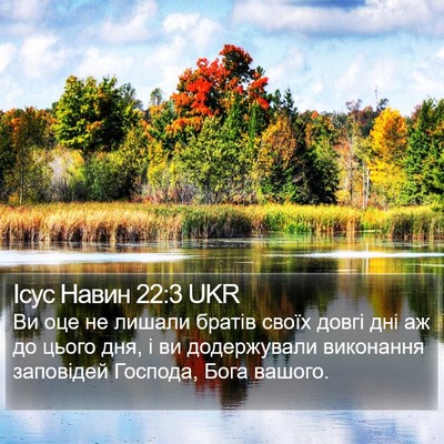 Ісус Навин 22:3 UKR Bible Verse Image