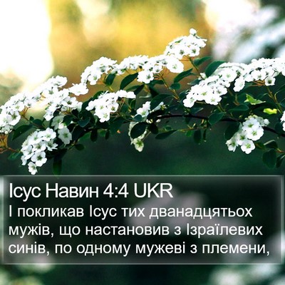 Ісус Навин 4:4 UKR Bible Verse Image