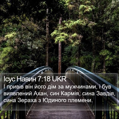 Ісус Навин 7:18 UKR Bible Verse Image