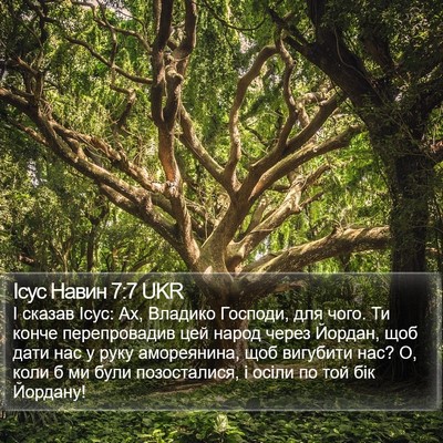 Ісус Навин 7:7 UKR Bible Verse Image